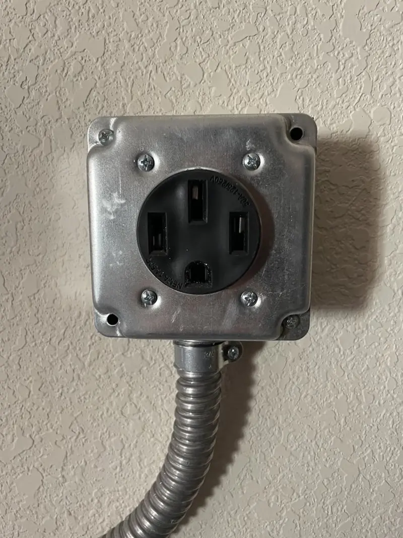 NEMA 14-50 outlet installed for Smart Home Electrical in Elkhorn